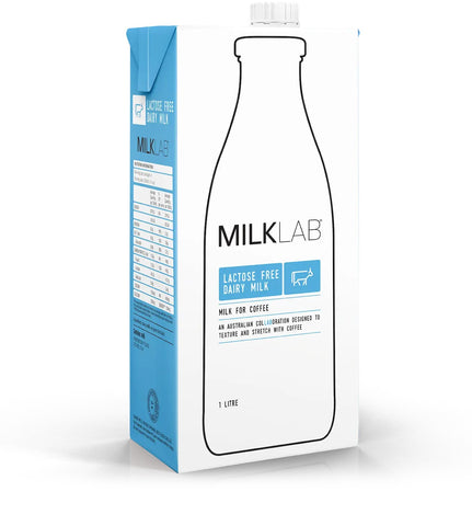 MILKLAB Lactose Free Milk 12 x 1L | Barista Milk For Coffee, Latte & Espresso, 12 x 1000 ml