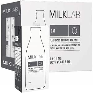 MILKLAB Oat Milk 8 x 1L | Barista Milk For Coffee, Latte & Espresso, Dairy Free, Vegan, 8 x 1000 ml